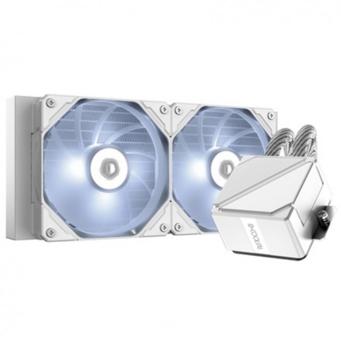 ID-Cooling CPU Water Cooler - DASHFLOW 240 BASIC WHITE (15.2~35.2dB; max. 140,16 m3/h; 2x12cm, fehér) PC