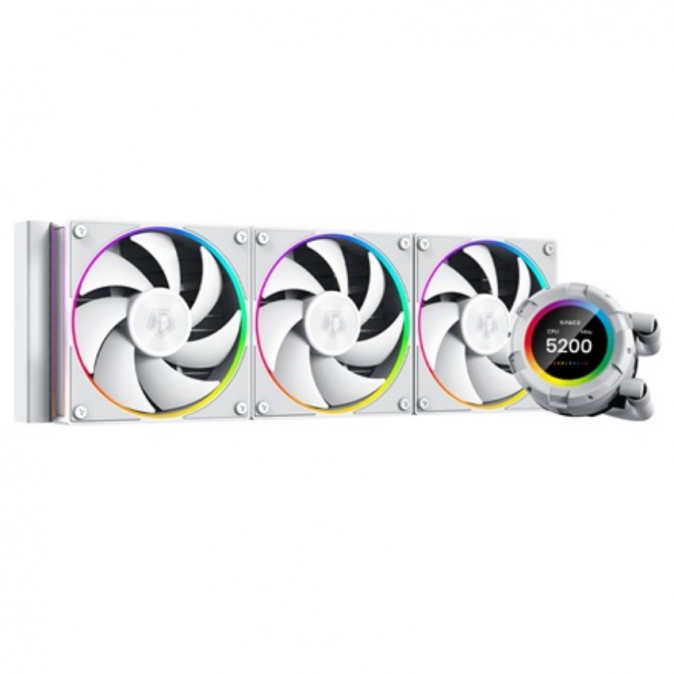 ID-Cooling CPU Water Cooler - Space SL360 WHITE (25dB; max. 132,52 m3/h; 3x12cm, A-RGB LED, fehér) PC