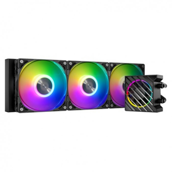 ID-Cooling CPU Water Cooler - DASHFLOW 360 XT (25dB; max. 144,41 m3/h; 3x12cm, fekete) PC