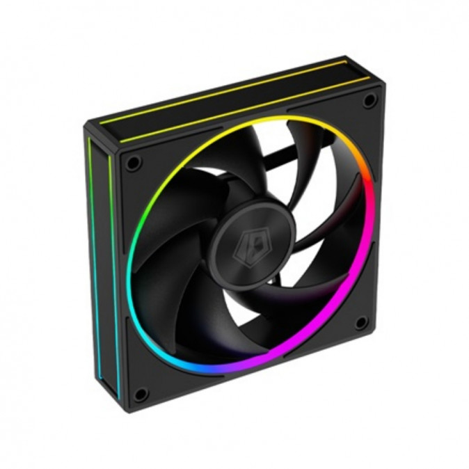 ID-Cooling Cooler 12cm - AF-127-ARGB-K (29,9dB, max. 132,52 m3/h, 4pin, PWM, 12cm, ARGB LED, fekete) PC