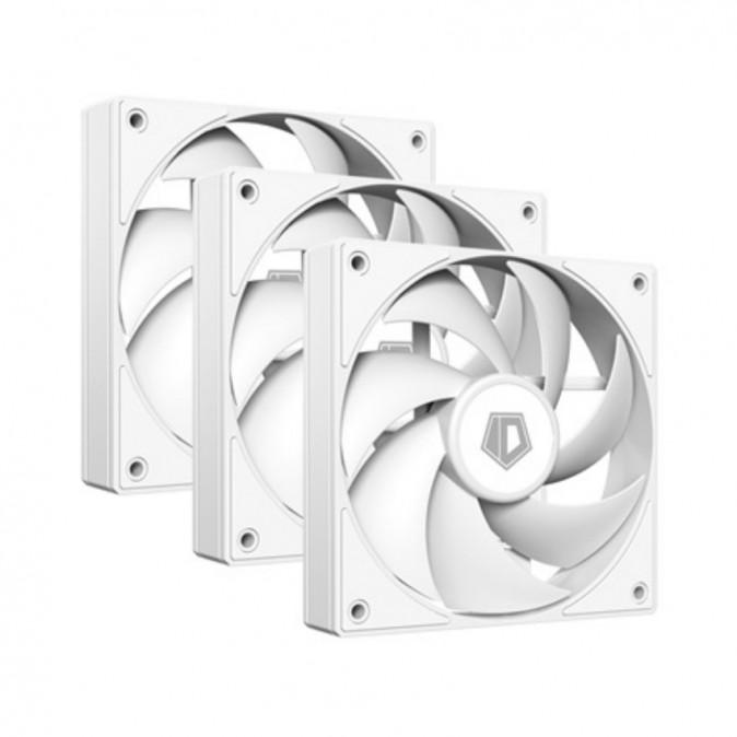 ID-Cooling Cooler 12cm - AF-125-W TRIO (29,85dB, max. 132,94 m3/h, 4pin, PWM, 3 x12cm, ARGB LED, fehér) PC