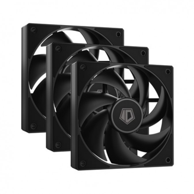 ID-Cooling Cooler 12cm - AF-125-K TRIO (29,85dB, max. 132,94 m3/h, 4pin, PWM, 3 x12cm, ARGB LED, fekete) PC