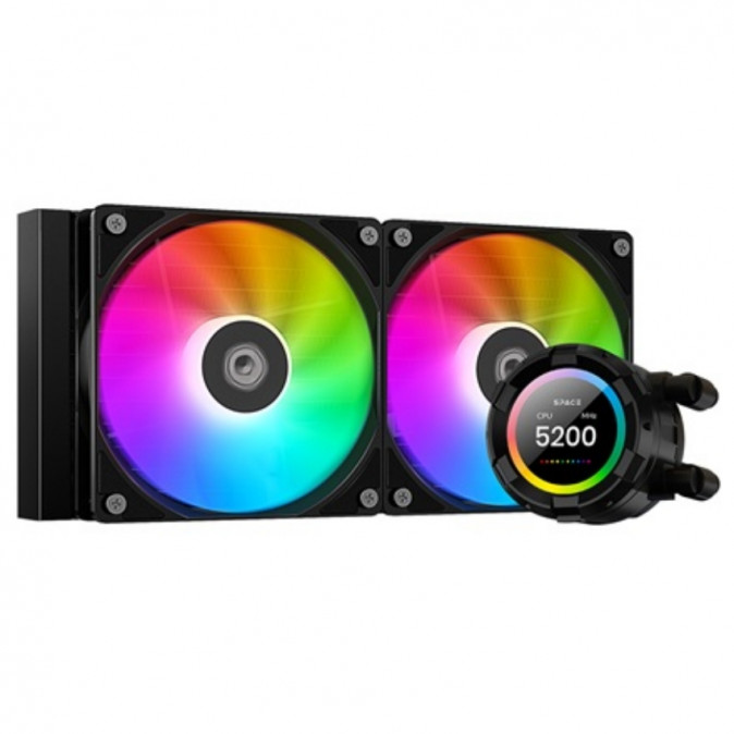 ID-Cooling CPU Water Cooler - Space SL240 XE (25dB; max. 129,39 m3/h; 2x12cm, A-RGB LED, fekete) PC