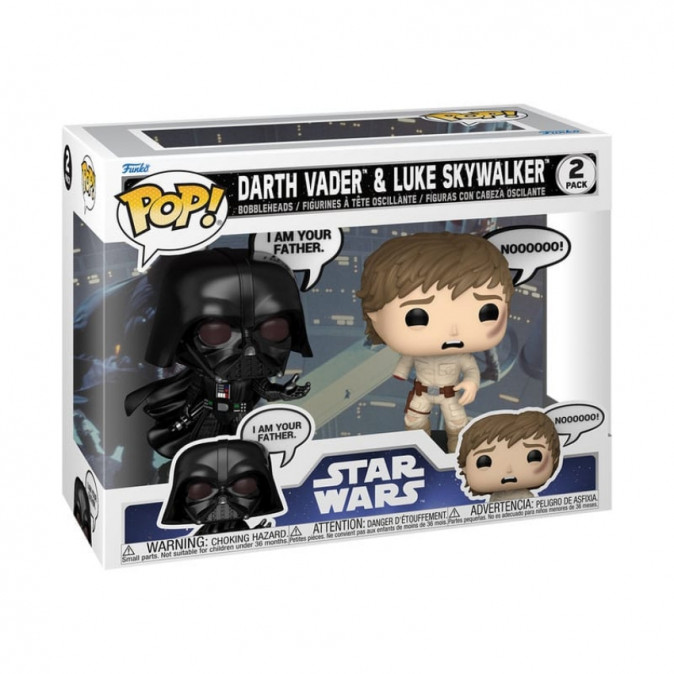 Funko Pop! 2-Pack Disney Star Wars: Sayings - Darth Vader & Luke Skywalker Bobble-Head Vinyl Figurák Ajándéktárgyak
