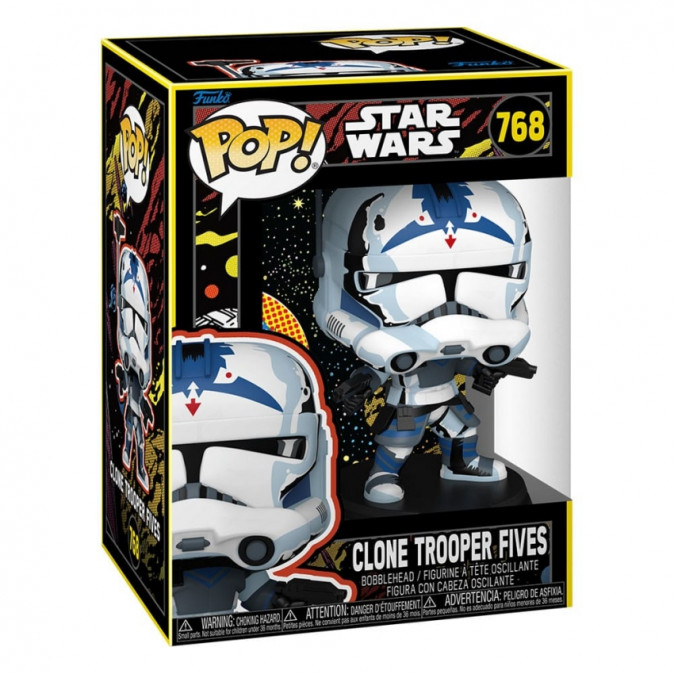 Funko Pop! Disney Star Wars: Clone Wars - Clone  Trooper Fives (Retro) #768 Bobble-Head Vinyl Figura Ajándéktárgyak