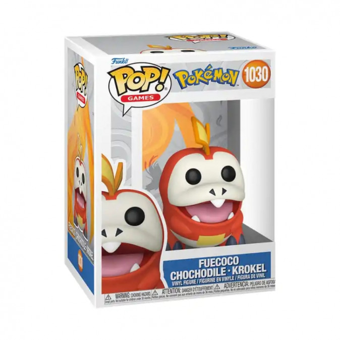 Funko Pop! Games: Pokemon - Fuecoco Chochodile Krokel #1030 Vinyl Figura Ajándéktárgyak