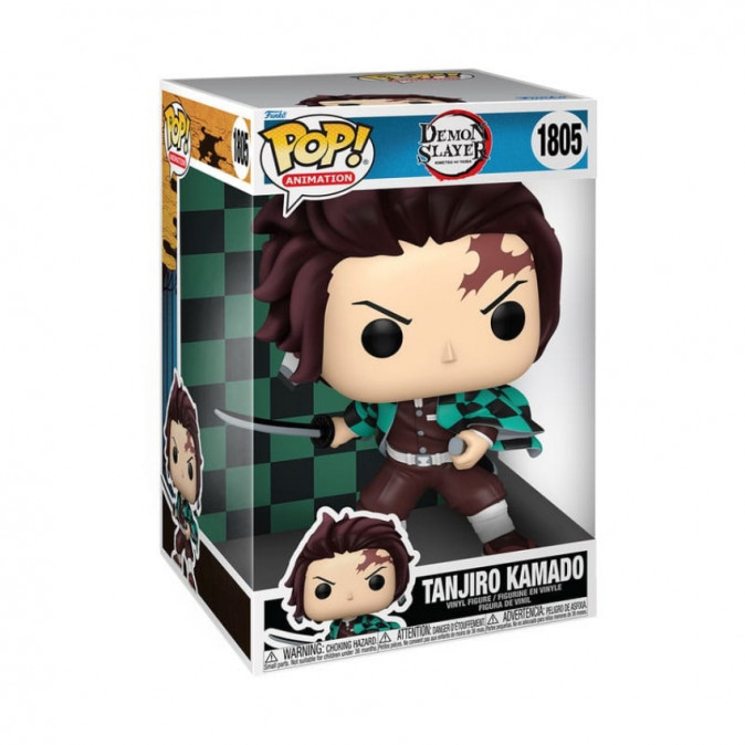 Funko Pop! Jumbo: Demon Slayer - Tanjiro Kamado #1805 Vinyl Figura (10") Ajándéktárgyak
