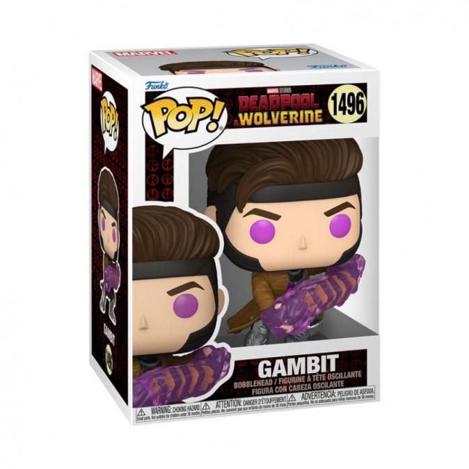 Funko Pop! Marvel: Deadpool & Wolverin - Gambit #1496 Bobble-Head Vinyl Figura Ajándéktárgyak