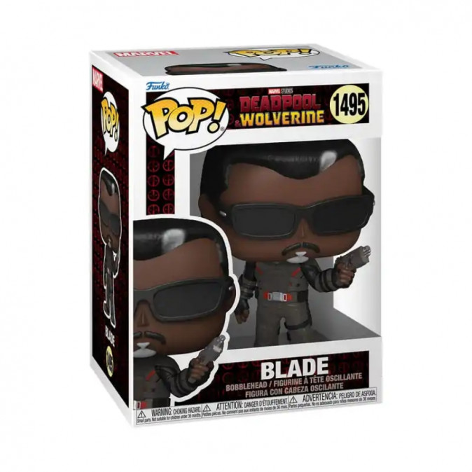 Funko Pop! Marvel: Deadpool & Wolverine - Blade #1495 Bobble-Head Vinyl Figura Ajándéktárgyak