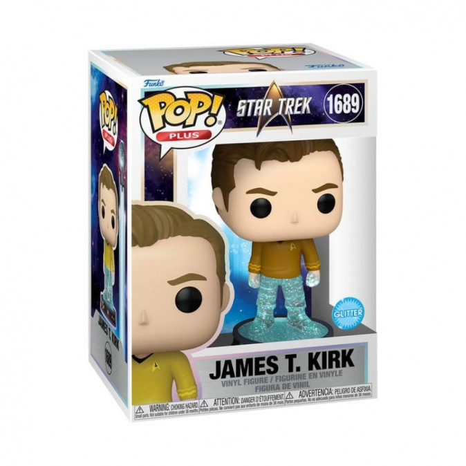 Funko Pop! Plus: Star Trek - James T. Kirk (Glitter)  #1689 Vinyl Figura Ajándéktárgyak