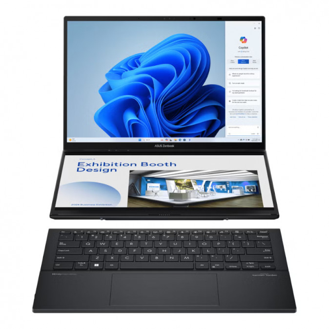 ASUS CONS NB Zenbook Duo UX8406CA-PZ144W 14" WQXGA OLED Touch, Intel Arl H Core U. 7, 16GB, 1TB M.2, INT, WIN11H, Szürke PC