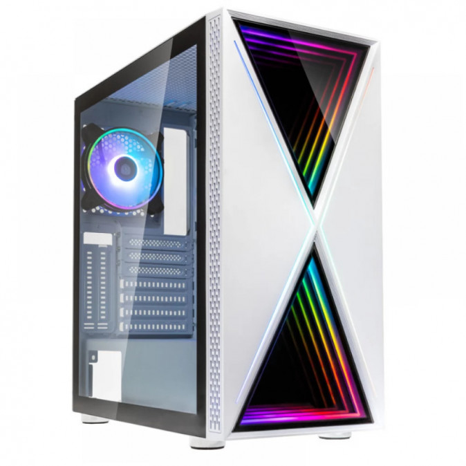 Számítógépház Kolink VOID X ARGB ATX Edzett üveg Fehér PC
