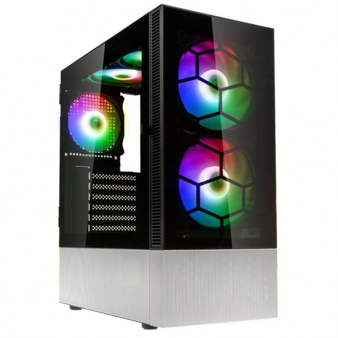 Számítógépház Kolink Observatory MX ARGB ATX Edzett üveg Fekete/Fehér PC