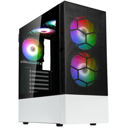 Számítógépház Kolink Observatory MX ARGB ATX MESH Fekete/Fehér PC