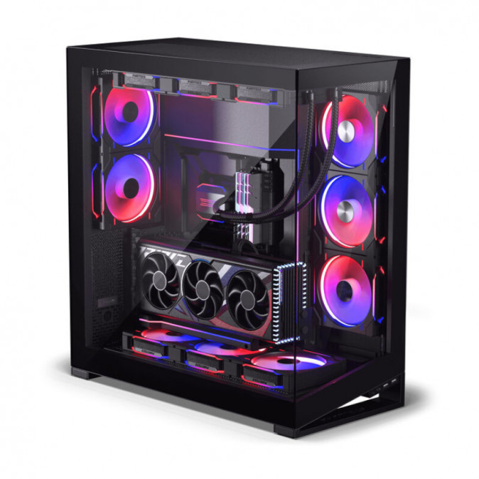Számítógépház PHANTEKS NV9 MK2 E-ATX, edzett üveg, D-RGB Fekete PC