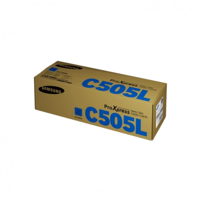 SAMSUNG CLT-C505L; Nagykapacitású Cián toner SL-C2620DW/SL-C2670FW típusú színes lézernyomtatóhoz és MFP-hez (3500 lap) PC