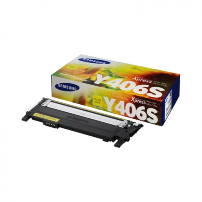 SAMSUNG CLT-Y406S; Sárga toner CLP-360/365W CLX-3305xx, SL-C410W/460FW színes lézernyomtatóhoz és MFP-hez (1000lap) PC