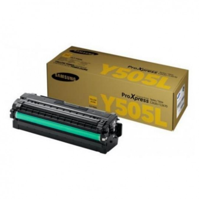SAMSUNG CLT-Y505L; Nagykapacitású Sárga toner SL-C2620DW/SL-C2670FW típusú színes lézernyomtatóhoz és MFP-hez (3500 lap) PC