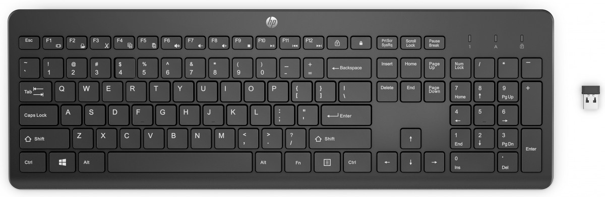 HP 230 vezeték nélküli billentyűzet - Fekete (3L1E7AA#AKC) PC