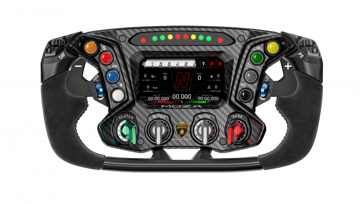 Moza Racing kiegészítő - ESSENZA SCV12 Kormánykerék (Shifter, LED RGB, érintőkijelző, bőr markolat) PC