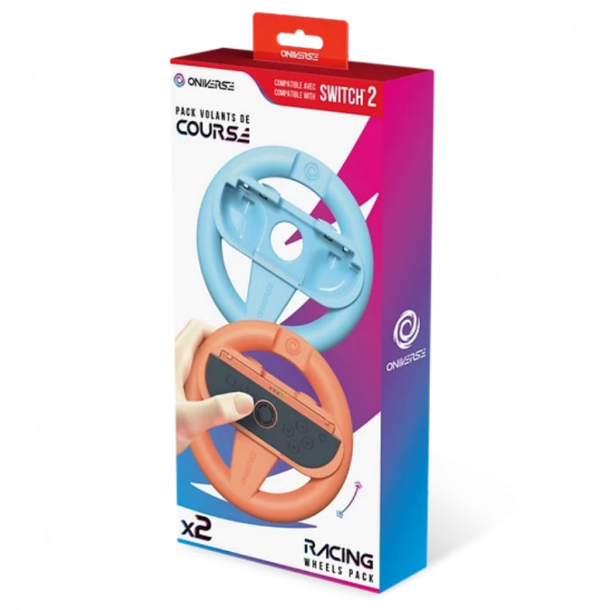 ONIVERSE - Nintendo Switch 2 - 2 darabos kontrollertartó kormánycsomag - Narancs / Kék Nintendo Switch 2