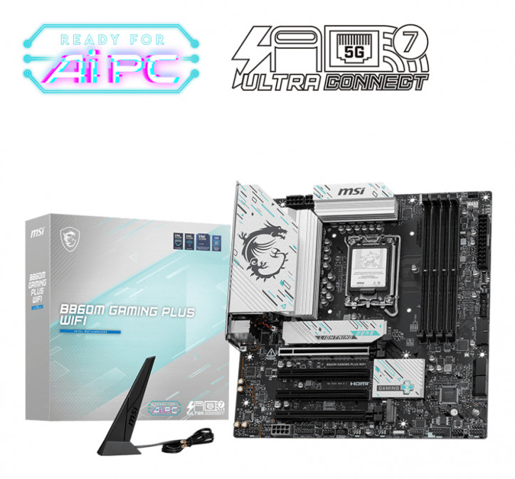 MSI B860M GAMING PLUS WIFI (LGA1851) Alaplap (7E42-003R) PC