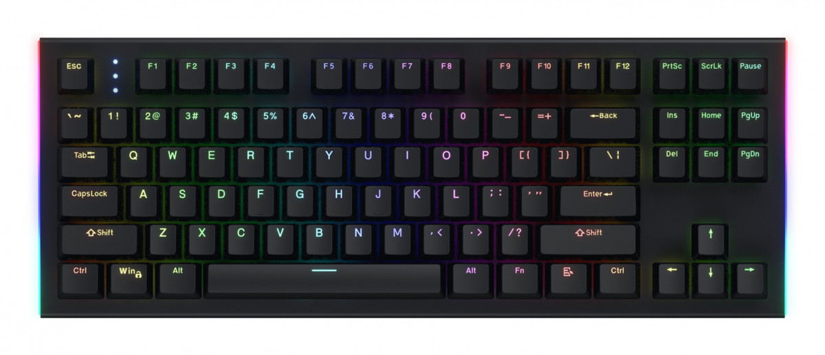 HATOR Gravity X TKL Orange switch billentyűzet - US ANSI kiosztás - Fekete (HTK550) PC