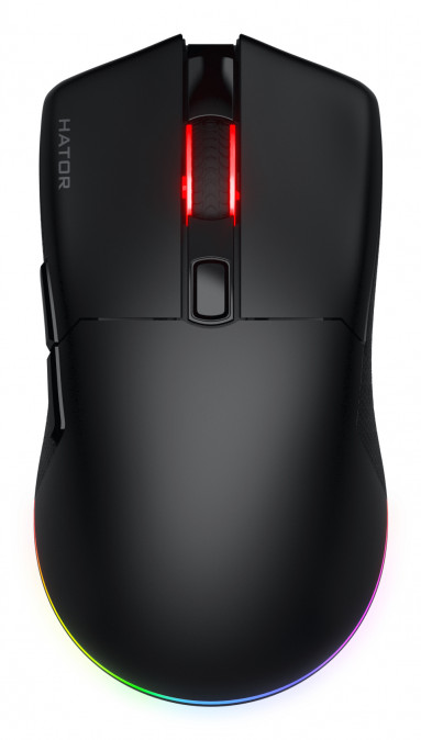 HATOR Pulsar 3 vezeték nélküli 12000 DPI gamer egér - Fekete (HTM630) PC