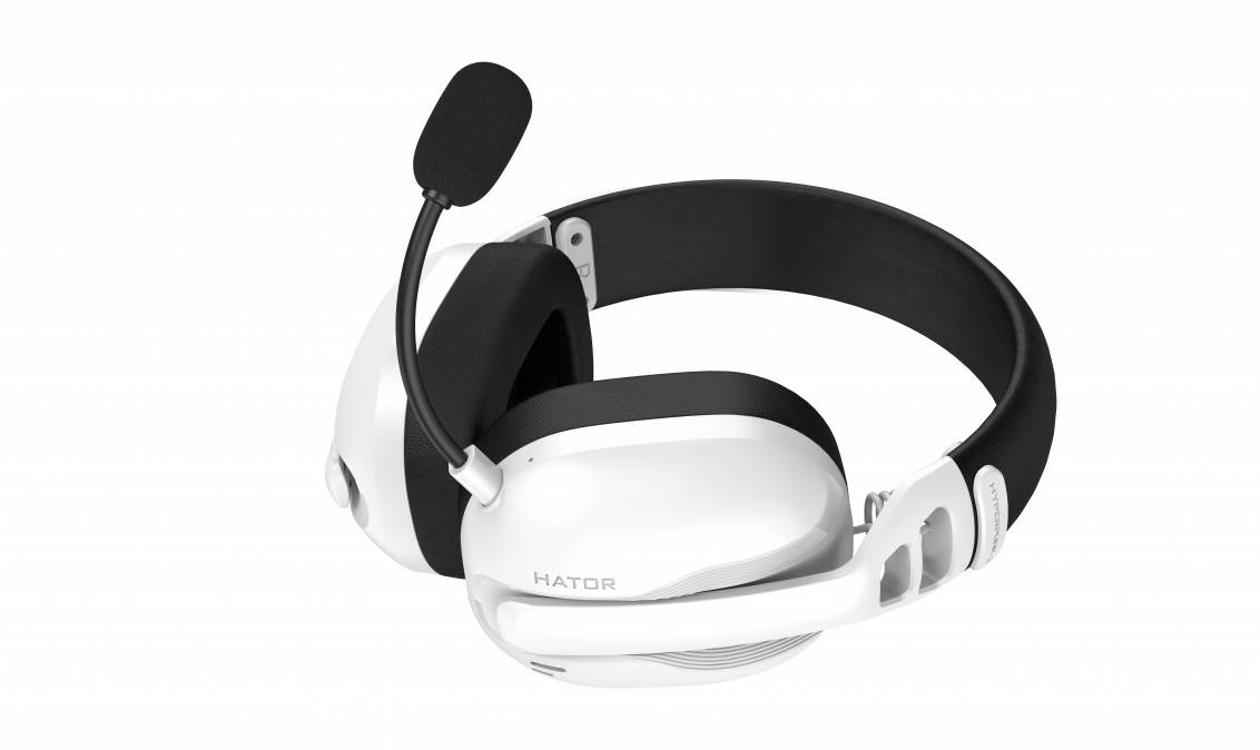 HATOR Hyperpunk 3 Hi-Res LDAC Hybrid ANC vezeték nélküli gamer fejhallgató - Fehér (ESH16) PC
