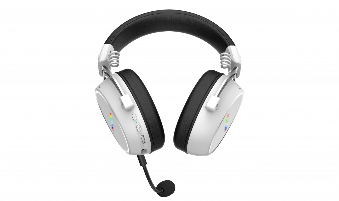 HATOR Hypergang 3 Hi-Res LDAC Hybrid ANC vezeték nélküli gamer fejhallgató - Fehér (ESH56) PC