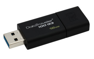 Kingston 16GB USB3.0 Fekete (DT100G3/16GB) Flash Drive PC