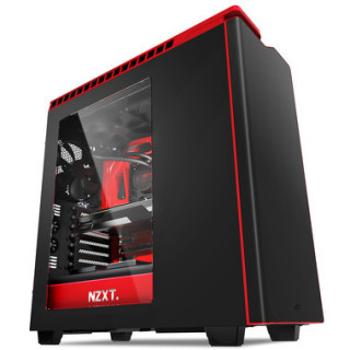 NZXT H440 Mid Tower Fekete-Vörös (Táp nélküli) ablakos ATX ház PC