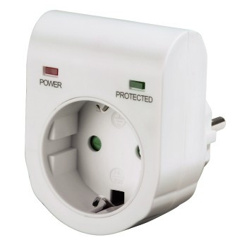 Hálózati Túlfeszültség Vedő Adapter, Fehér 47771 PC
