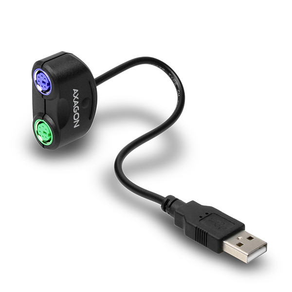 Axagon ADPS-50 USB 2.0 - 2 db PS2 aktív adapter PC