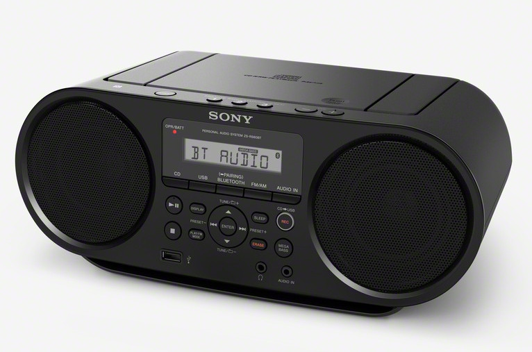 Sony ZSRS60BT.CET hordozható Bluetooth fekete CD rádió Audio