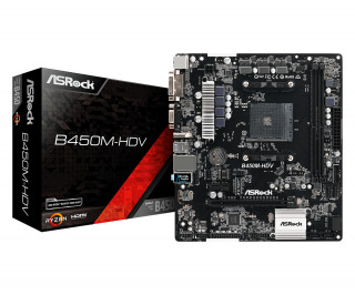 ASRock B450M-HDV AMD B450 SocketAM4 mATX alaplap PC