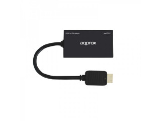 APPROX Kábel átalakító - HDMI to VGA Adapter +  audio output Otthon