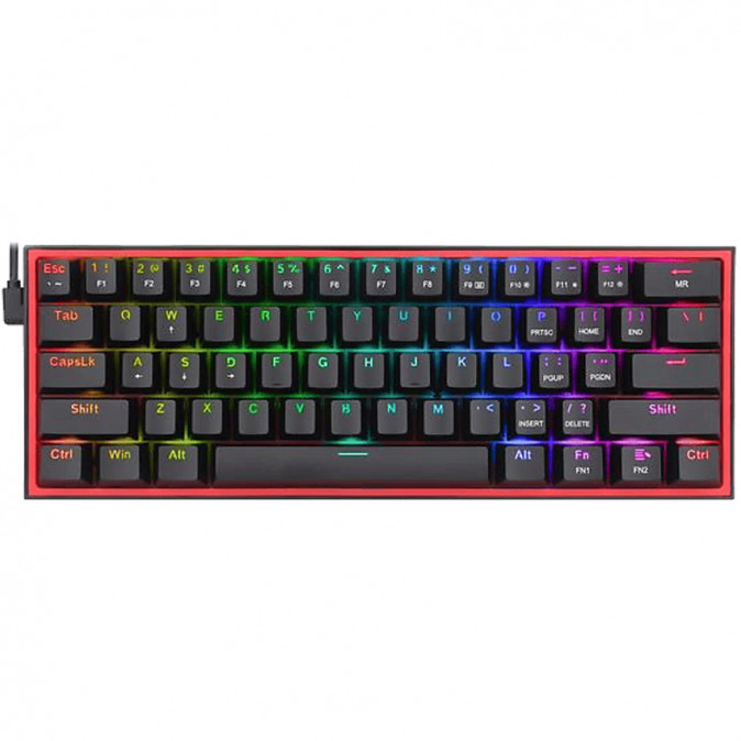 Redragon Fizz Pro blue switch vezeték nélküli billentyűzet - fekete (K616-RGB_BLUE_HU) PC