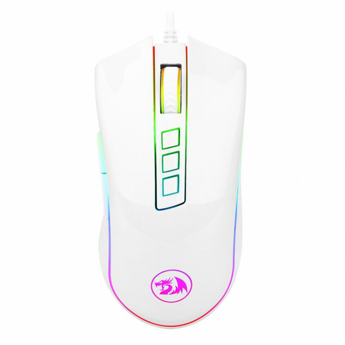 Redragon Cobra RGB Gaming egér - fehér (M711W) PC