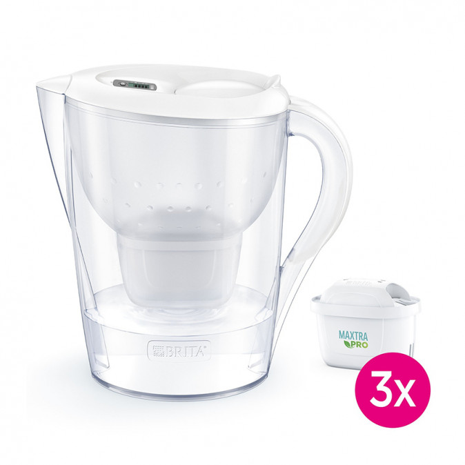 Brita Marella XL 3,5 L kezdő csomag + 3 Maxtra PRO szűrő - Fehér Otthon