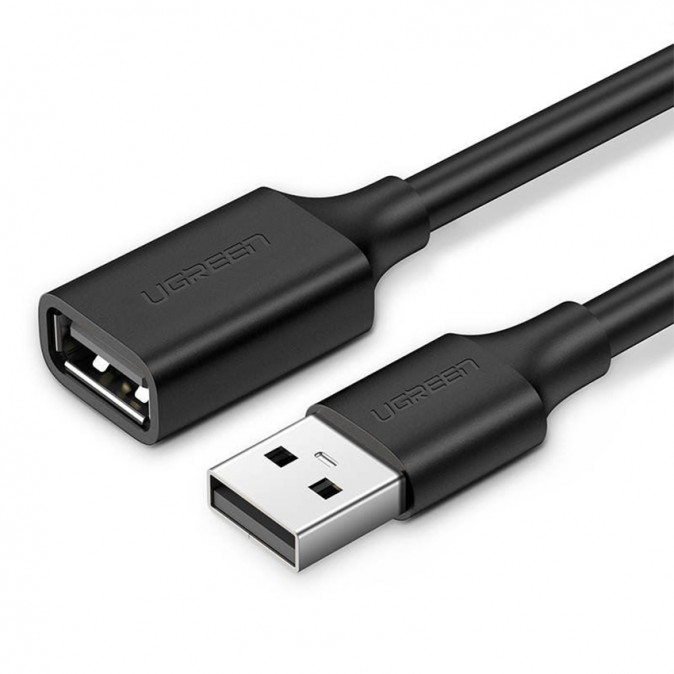 UGREEN US103 USB 2.0 hosszabbító kábel 1m (Fekete) (UG10314) PC