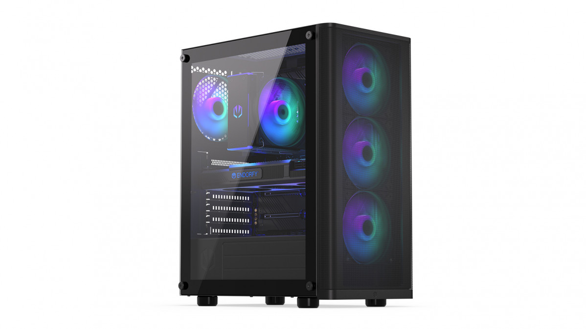 Endorfy Ventum 200 ARGB Számítógép ház - Fekete (EY2A014) PC