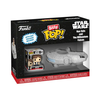 Funko Bitty Pop! Ride: Star Wars - Han Solo and The Millennium Falcon Vinyl Figure Ajándéktárgyak