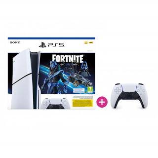 PlayStation 5 (Slim) Fortnite Cobalt Star bundle + DualSense (White-Black) PS5