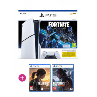 PlayStation 5 (Slim) Fortnite Cobalt Star bundle + The Last of Us Part I + The Last of Us Part II PS5