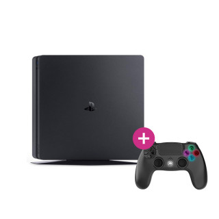 PlayStation 4 (PS4) Slim 500GB (használt) + Freaks and Geeks - Wireless Controller - Black (140142n) PS4