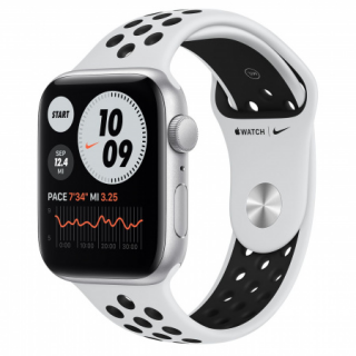 Apple Watch Nike SE GPS, 44mm Silver Aluminium Case with Pure Platinum/Black Nik Mobil