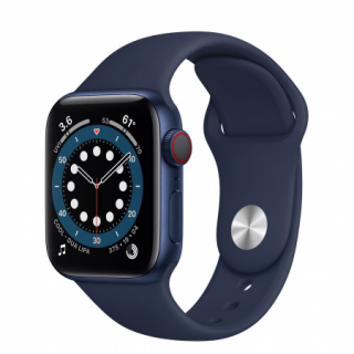 Apple Watch S6 GPS + Cellular, 40mm Blue Aluminium Case with Deep Navy Sport Band Mobil