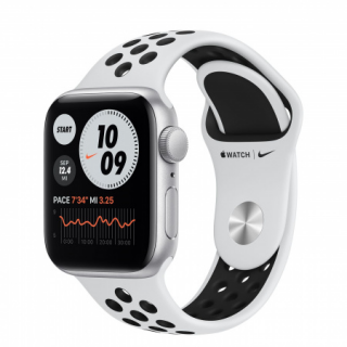 Apple Watch Nike SE GPS, 40mm Silver Aluminium Case with Pure Platinum/Black Nik Mobil