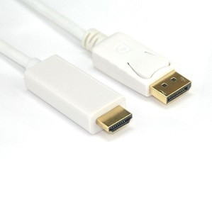 VCOM kábel DisplayPort-HDMI 1.8m (V1.2 - V1.4) fehér PC